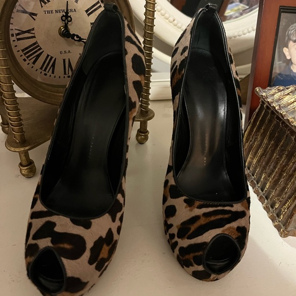 Giuseppe Zanotti peep toe animal print pumps - Picture 2 of 5